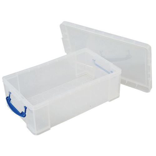 12L Really Useful Storage Boxes With Lids - Transparent Plastic