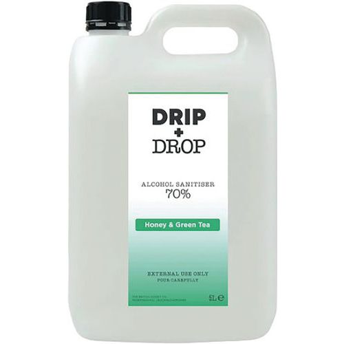 5L Hand Sanitiser - 70% Alcohol - Honey And Green Tea Scent 5L Hand Sanitiser - 70% Alcohol - Honey And Green Tea Scent