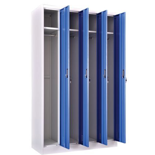 Four Clean & Dirty Lockers - Bank Of Metal Storage Lockers - Manutan