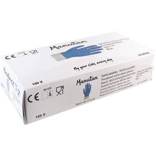 Powdered Nitrile Disposable Gloves