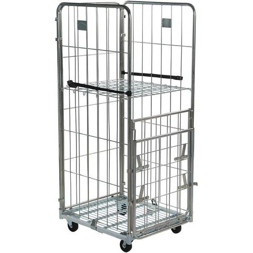 Roll Pallet With 4 Removable Sides And Drop Gate - Material Handling Roll Pallet With 4 Removable Sides And Drop Gate - Material Handling