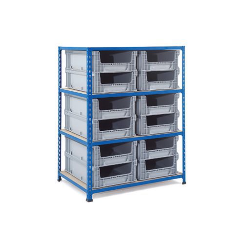 Rapid 2 Shelving (1220h x 915w) 12 Open Fronted Euro Containers