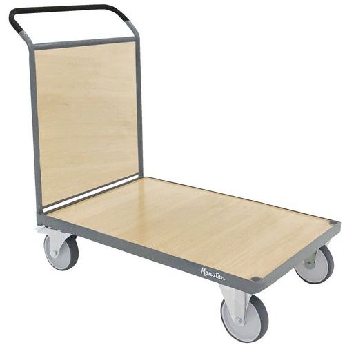 Platform Truck/Trolley Wooden Back - 400-500kg Capacity - Manutan
