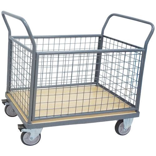 Platform Truck/Trolley - 4 Mesh Sides - Heavy Duty 400/500kg - Manutan
