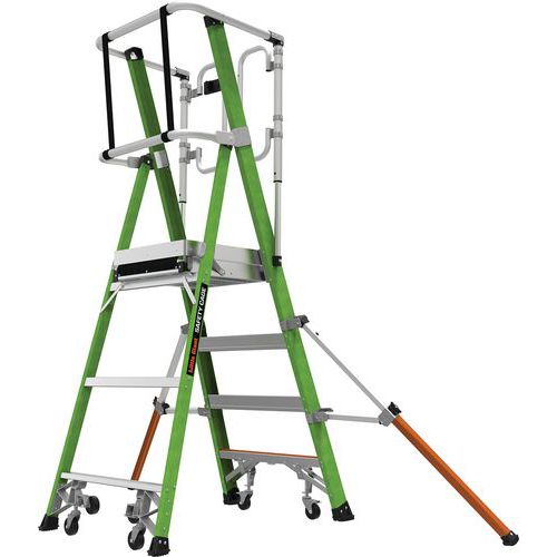 Fibreglass Step Ladder - 2 To 10 Rungs - Rapid Racking