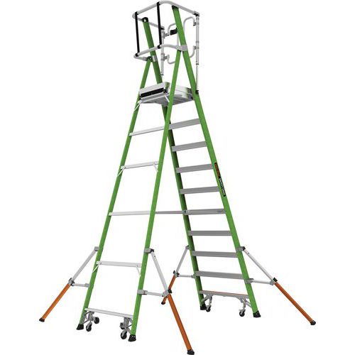 Fibreglass Step Ladder - 2 To 10 Rungs - Rapid Racking