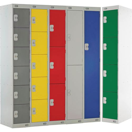 Metal Storage Lockers - 1-6 Cabinets - Nestable - Anti-Bacterial Coat