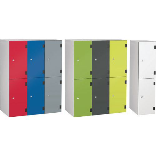 Low Laminated Lockers - Anti-Bacterial - 2 Door - 1220mm High - Probe