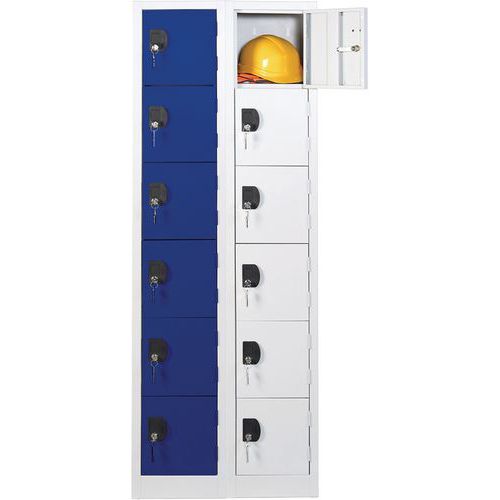 Tall Metal Storage Lockers - 6 Cabinets - Nestable - 1800mm High
