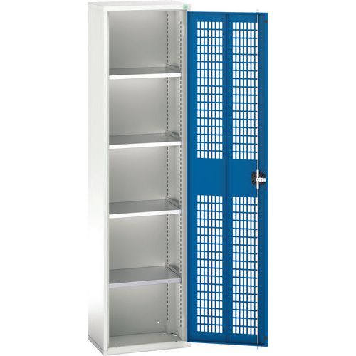Bott Verso 4 Shelf Ventilated Metal Storage Cupboard HxW 2000x525mm