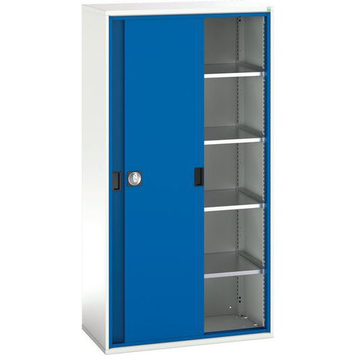 Bott Verso Sliding Door Metal Storage Cupboard WxD 1050x550mm - Secure