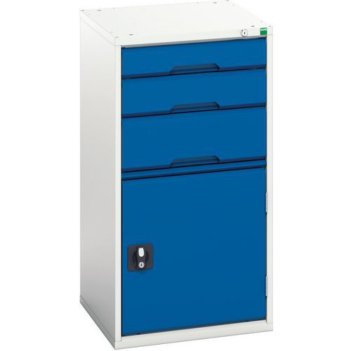 Bott Verso 1 Shelf Multi-Drawer Combined Metal Tool Cabinet 1000x525mm