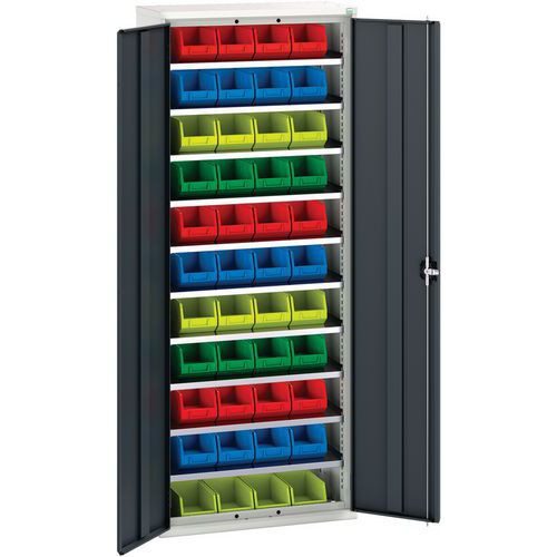 Bott Verso Workshop Storage Cabinet With 44 Bins HxW 2000x800mm