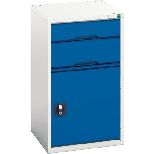 Bott Verso 1 Shelf 2 Drawer Combined Metal Tool Cabinet HxW 900x525mm