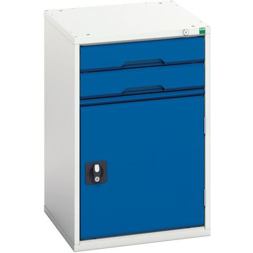 Bott Verso 1 Shelf 2 Drawer Combined Metal Tool Cabinet HxW 800x525mm