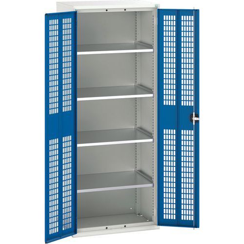 Bott Verso 4 Shelf Ventilated Metal Storage Cupboard HxW 2000x800mm