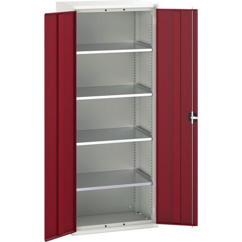 Bott Verso 4 Shelf Spacious Metal Storage Cupboard - HxWxD 200x80x55cm