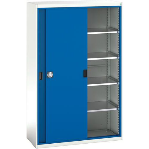 Bott Verso Sliding Door Metal Storage Cupboard WxD 1300x550mm - Secure
