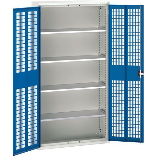 Bott Verso 4 Shelf Ventilated Metal Storage Cupboard WxD 1050x550mm