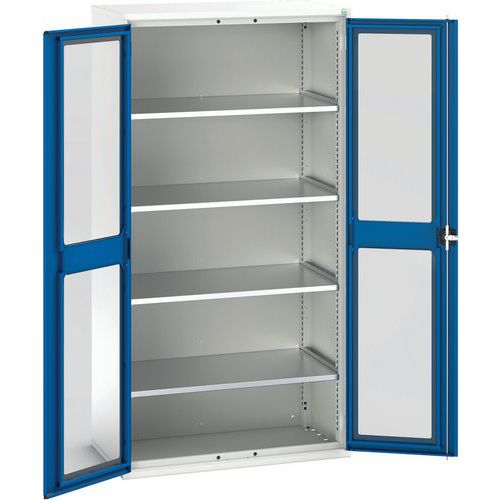 Bott Verso Vision Door Metal Storage Cupboard WxD 1050x550mm - Secure