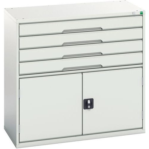 Bott Verso 1 Shelf Multi-Drawer Combined Metal Tool Cabinet 1000x1050mm