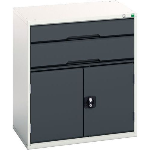 Bott Verso 1 Shelf 2 Drawer Combined Metal Tool Cabinet HxW 900x800mm