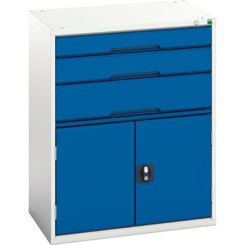 Bott Verso 1 Shelf Multi-Drawer Combined Metal Tool Cabinet 1000x800mm