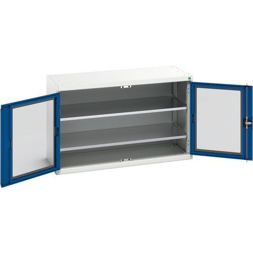 Bott Verso Vision Door Metal Storage Cupboard WxD 1300x550mm - Secure
