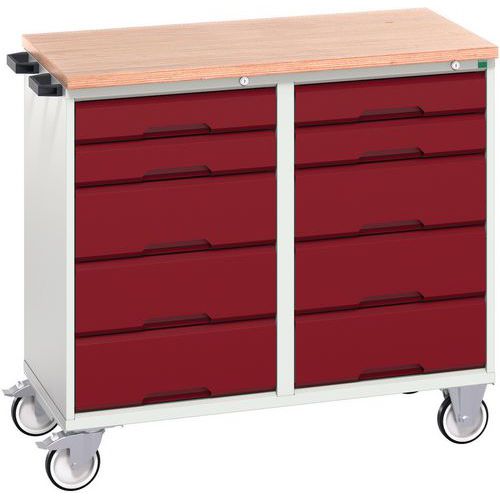 Bott Verso Mobile Workbench with 10 Drawers for Organization & Storage
