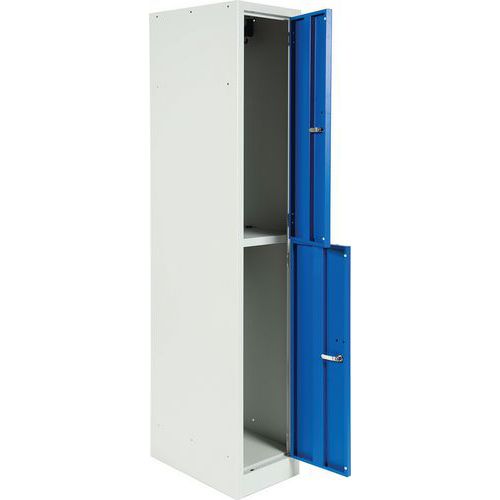 Tall Metal Storage Lockers - 2 Cabinets - 1800mm High - Manutan Expert