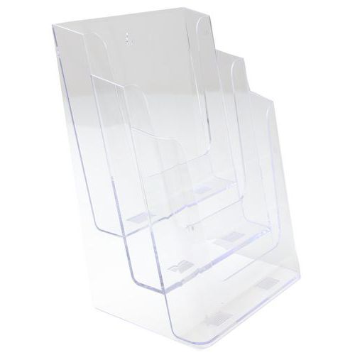A4 Leaflet Holder - Transparent Standing Displays - Manutan Expert