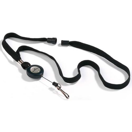 Textile lanyard with a reel Textile lanyard with a reel