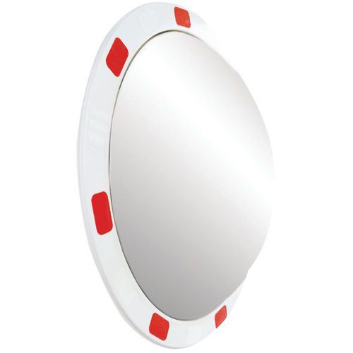 130° Round Safety Mirror - Convex - Outdoor Traffic - Manutan Expert