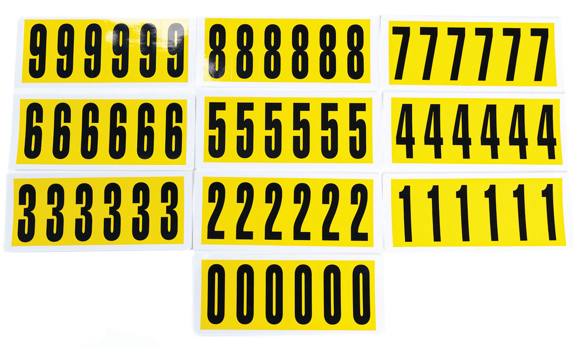 Self-Adhesive Number Labels - Rapid Racking