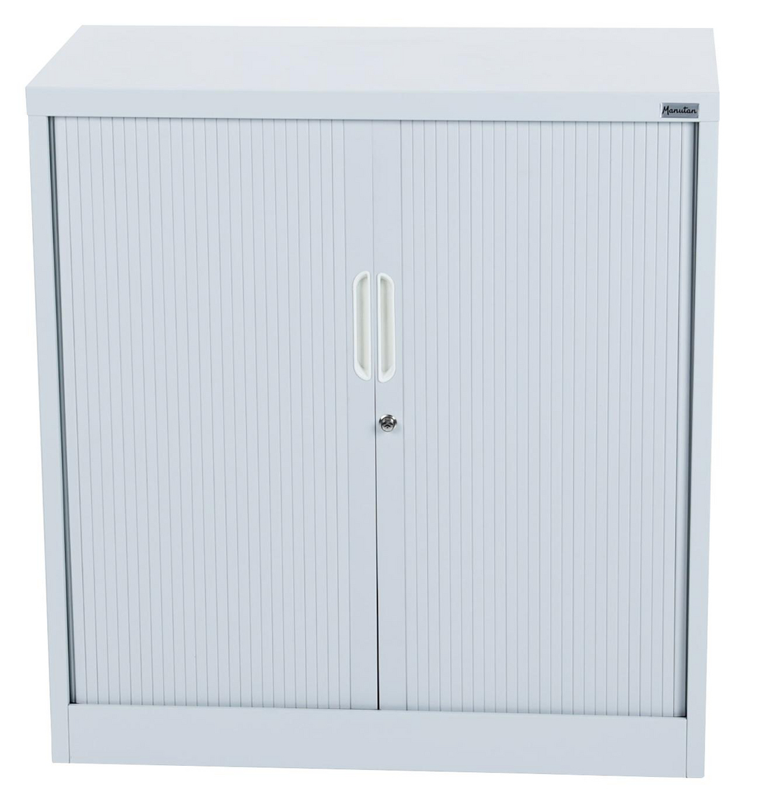 Aris Low Tambour Light Grey Cupboard - Rapid Racking