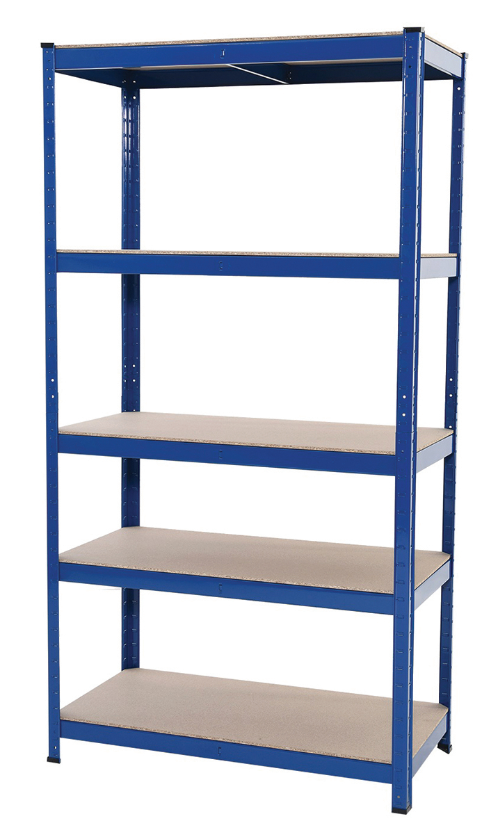 Budget Shelving - Blue - 1720h 900w with 5 Shelves - Rapidracking.com
