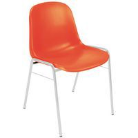 Plastic Office Chair - Aluminium Frame - Stackable - Manutan Expert