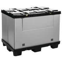 Mega Pack folding pallet container - Solid sides - 1 folding side