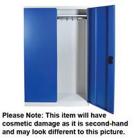 Used Grey/Blue Large Wardrobe Cupboard 1950x1000x450mm