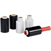 12 Black Stretch Wrap Rolls & Roller - Opaque - 125 Wide - Manutan Expert