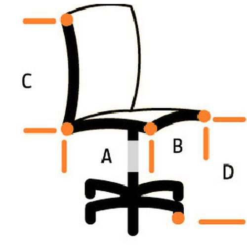 A= 47.5 cmB= 48 cmC= 58 cmD= 41-52 cm A= 47.5 cmB= 48 cmC= 58 cmD= 41-52 cm
