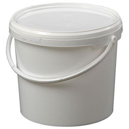 Plastic tubs with lids: food grade containers.