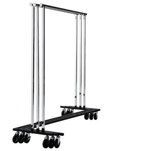 Nested Z Frame Chrome Coat Rail Nested Z Frame Chrome Coat Rail