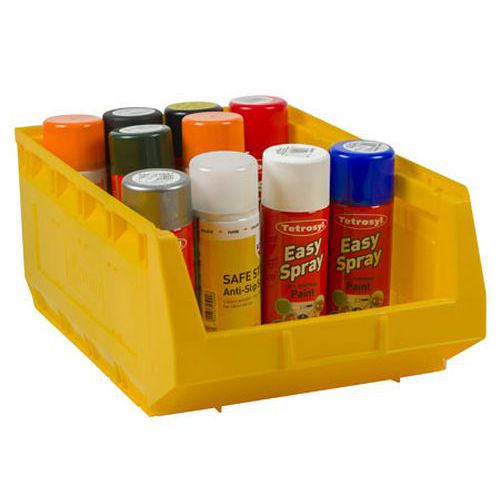Manutan yellow picking storage bin 30L. Manutan yellow picking storage bin 30L.