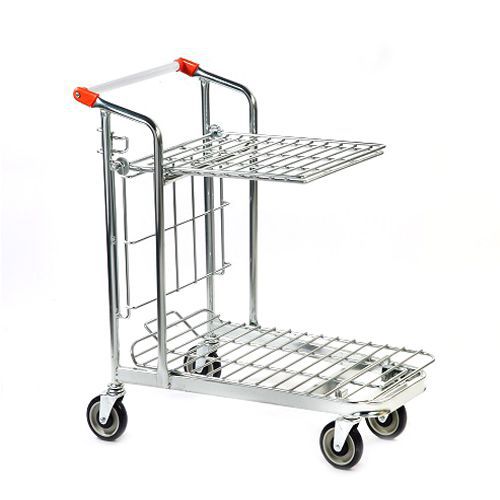 Nesting trolley with foldable shelf. Nesting trolley with foldable shelf.