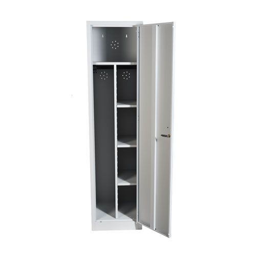 Open Grey Uniform Locker with Shelves - 1800x450x450mm Open Grey Uniform Locker with Shelves - 1800x450x450mm