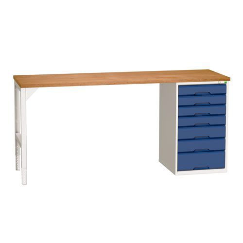 Bott Verso Industrial Workbench With 7 Drawers HxWxD 930x2000x600mm Bott Verso Industrial Workbench With 7 Drawers HxWxD 930x2000x600mm