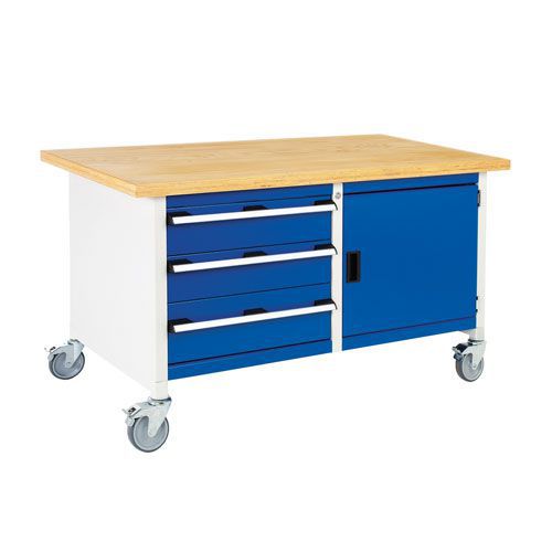 Bott Cubio Mobile Workbench With MPX Worktop HxWxD 840x1500x750mm Bott Cubio Mobile Workbench With MPX Worktop HxWxD 840x1500x750mm