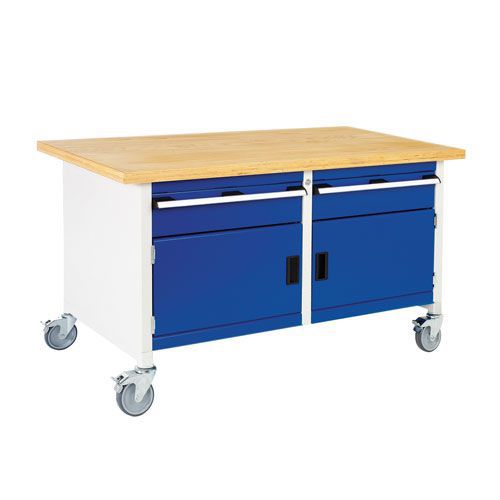 Bott Cubio Mobile Workbench With MPX Worktop HxWxD 840x1500x750mm Bott Cubio Mobile Workbench With MPX Worktop HxWxD 840x1500x750mm