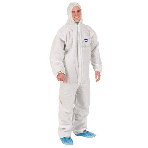 White Disposable Coveralls - Pack of 5 White Disposable Coveralls - Pack of 5